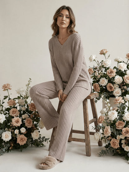 Women’s rib-knit loungewear set | Ultimate comfort & effortless elegance